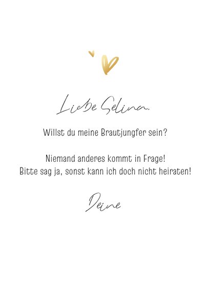 Karte Brautjungfer fragen 'Bridesmaid' 3