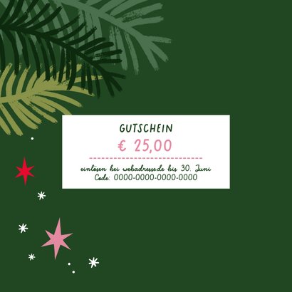 Karte für Gutschein zu Weihnachtsgeschenk 2