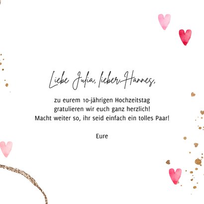 Karte Glückwunsch 10jähriger Hochzeitstag Send a Smile