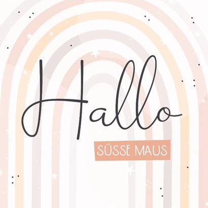 Karte Glückwunsch Geburt'Hallo, süße Maus Send a Smile