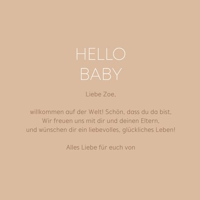 Karte Glückwunsch 'Hello Baby' 3