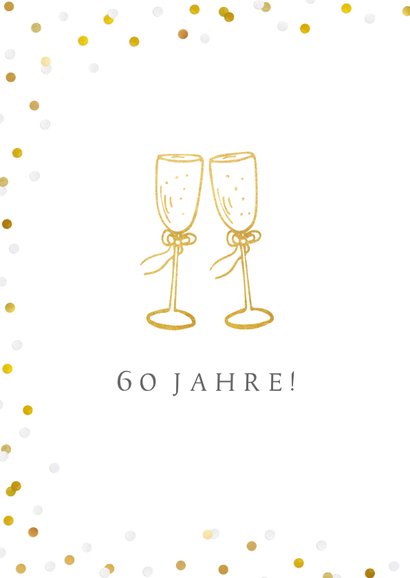 Karte Glückwunsch Sektgläser Diamantene Hochzeit 2