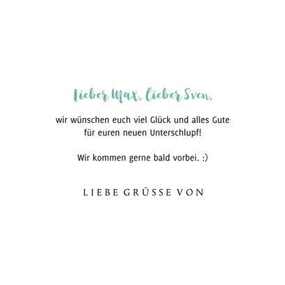 Karte Glückwunsch Umzug 'Happy New Home' 3