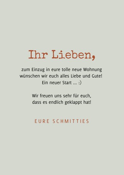 Karte Glückwunsch Umzug 'Herausgewachsen' 3