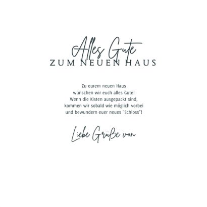 Karte Glückwunsch zum neuen Haus Send a Smile