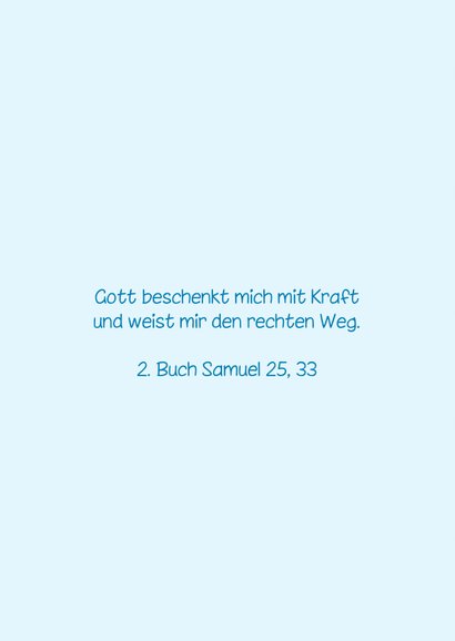 Karte Gratulation Taufe Kreuz klassisch hellblau 2