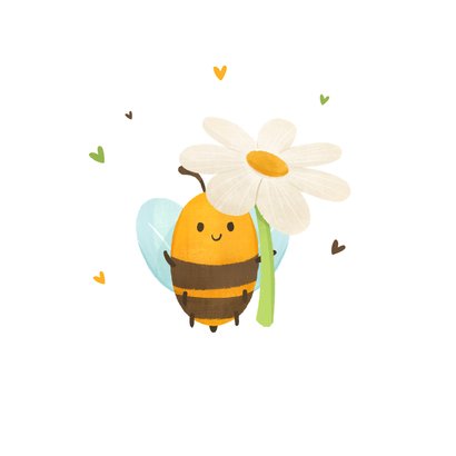Karte Gute Besserung Biene 'Bee well soon' 2