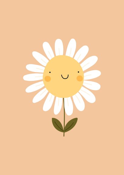 Karte Gute Besserung Lachende Blume 2
