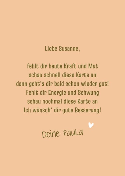 Karte Gute Besserung Lachende Blume 3