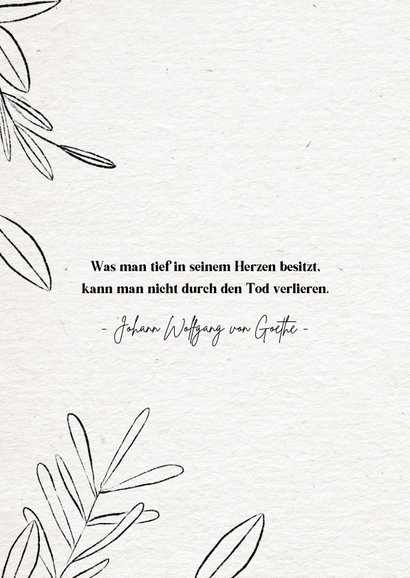 Karte Herzliches Beileid filigrane Zweige 2