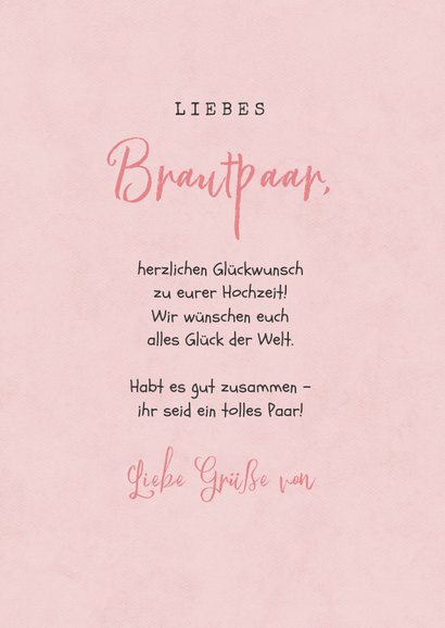 Karte mit Blumen Glückwunsch Brautpaar 3
