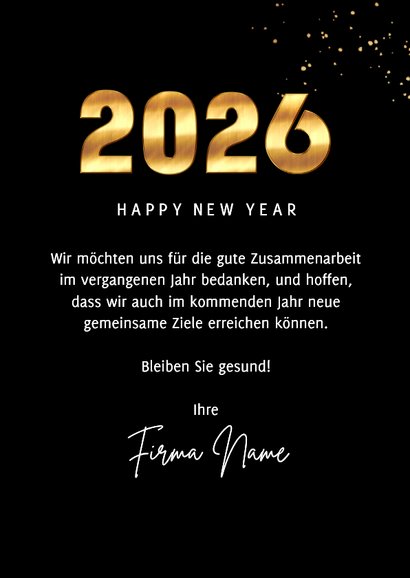 Karte Neujahr Firma Fotocollage und Jahreszahl 2026 3
