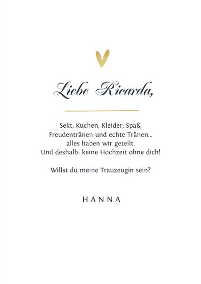 Karte Trauzeugin Schreibschrift 3