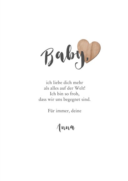 Valentinstag Karte mit Foto & Text