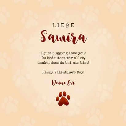Karte Valentinstag 'I pugging love you' 3