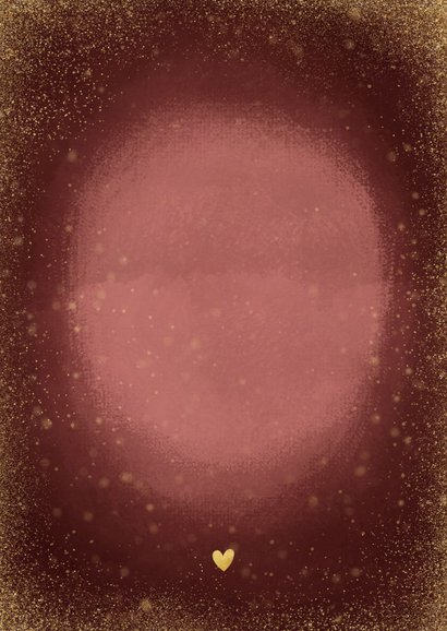 Karte zu Weihnachten Goldstaub mit Fotocollage Rückseite