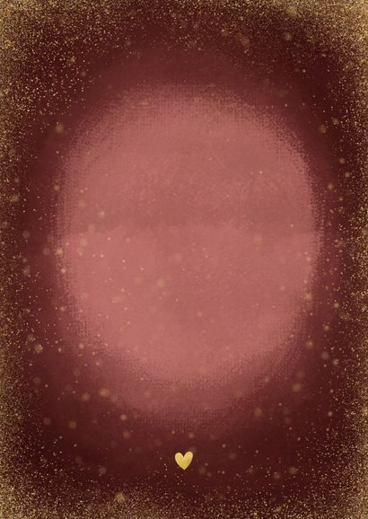 Karte zu Weihnachten Goldstaub mit Fotocollage Rückseite