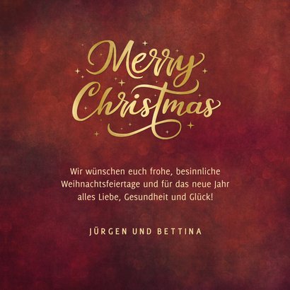 Karte zu Weihnachten 'Merry Christmas' 3