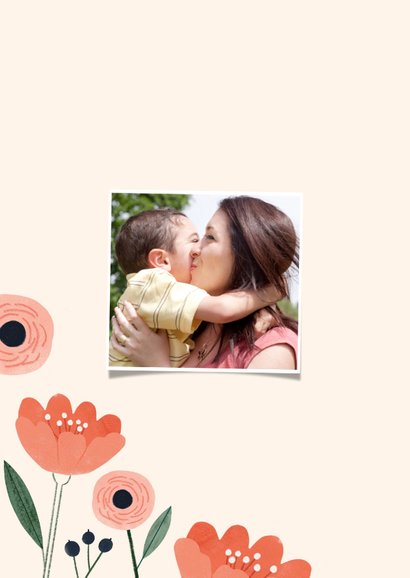 Karte zum Muttertag Blume & Foto innen 2