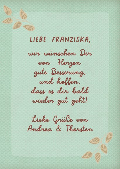 Karte zur guten Besserung mit Igel 'Warm Hugs' 3