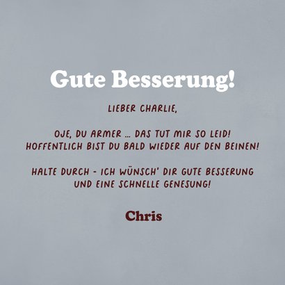 Katzen-Karte Gute Besserung 'Cat well soon' 3