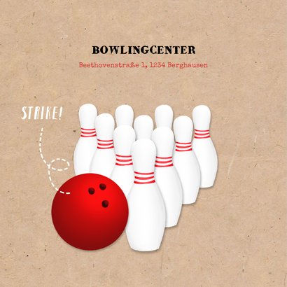 Kindergeburtstag Bowling Einladung mit Foto 2