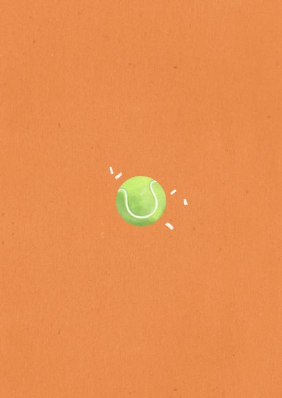 Kindergeburtstag Einladung Tennis mit Foto Rückseite