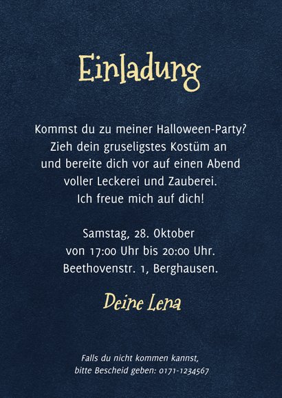 Kindergeburtstag Halloween Party kleiner Geist Einladung 3