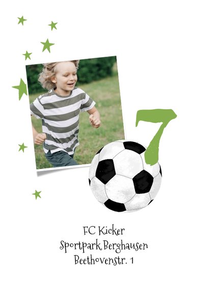 Kindergeburtstags-Einladung zur Fußballparty 2