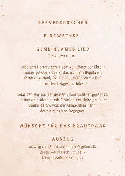 Kirchenheft Hochzeit rosé filigraner Zweig 3