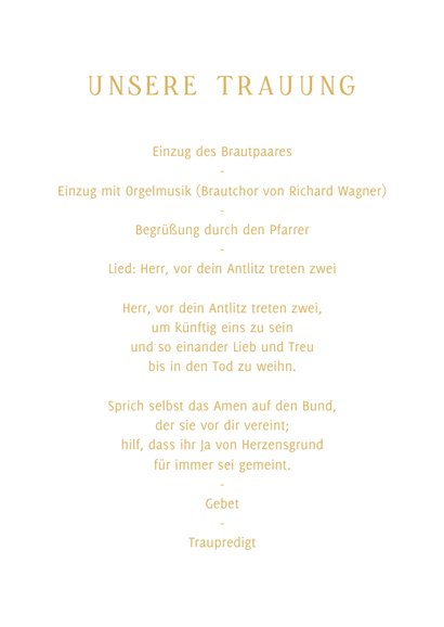 Kirchenheft minimalistisch Goldschrift 2