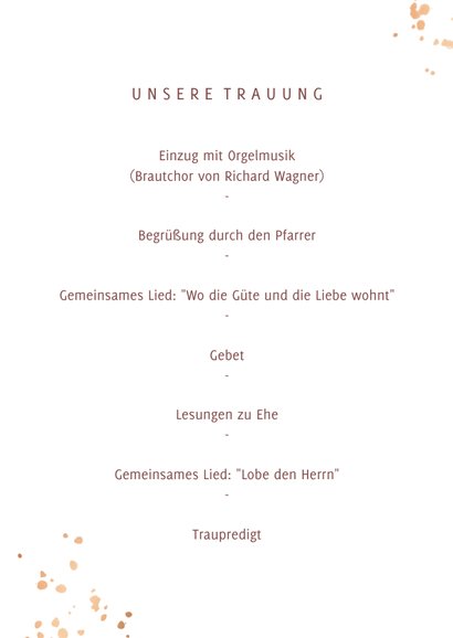 Kirchenheft-Vorlage Trauung abstrakte Pinselstriche 2