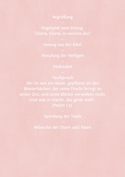 Kirchenheft zur Taufe Herz rosa Aquarell 2