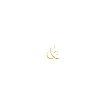 Klassische Save-our-Date-Karte Hochzeit gold Ampersand Rückseite