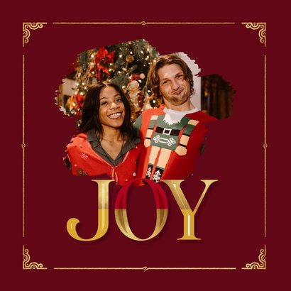 Klassische Weihnachtskarte 'Joy' 2