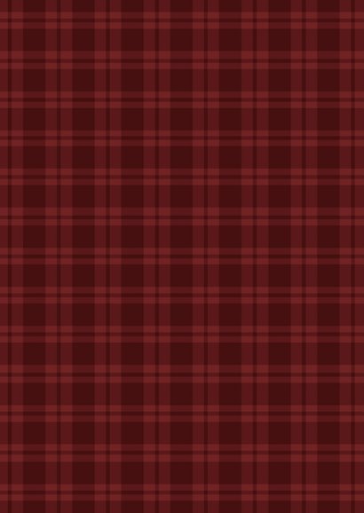 Klassische Weihnachtskarte Tartan dunkelrot mit Foto 2