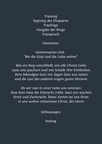 Klassisches Kirchenheft Hochzeit Schreibschrift 3