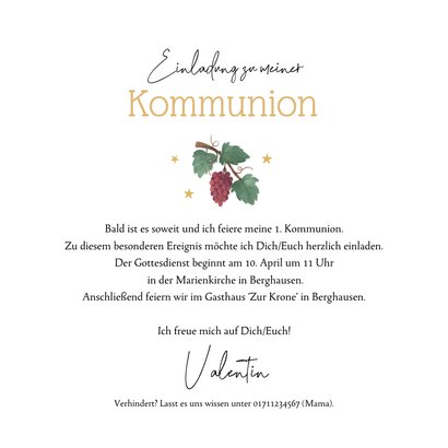 Kommunionseinladung Kommunionsanzug & Foto 3