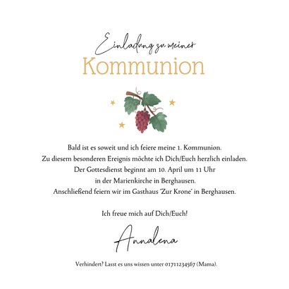 Kommunionseinladung Kommunionskleid & Foto 3