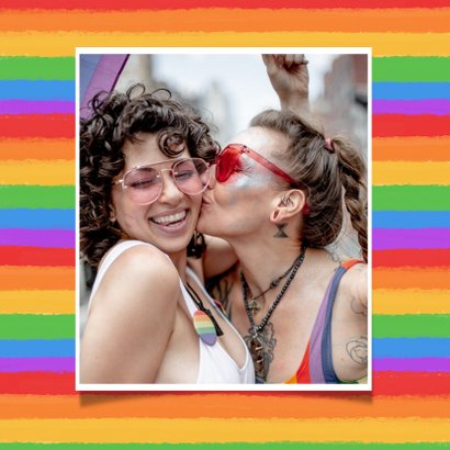 Komplimentkarte LGBTIQ Regenbogen 2