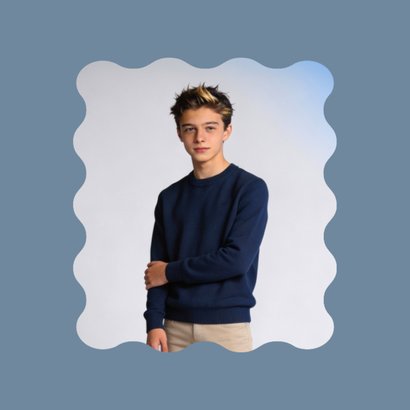 Konfirmation Einladungskarte Foto grafisches Kreuz 2