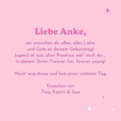 Lustige Geburtstagskarte 'Forever Young' 3