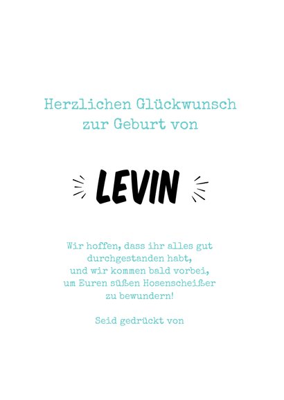 Lustige Glückwunschkarte Geburt Send a Smile