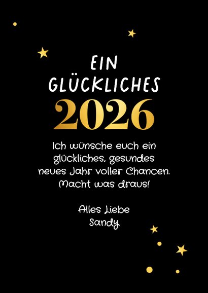 Lustige Neujahrskarte '2026, neue Chancen, altes Ich' 3