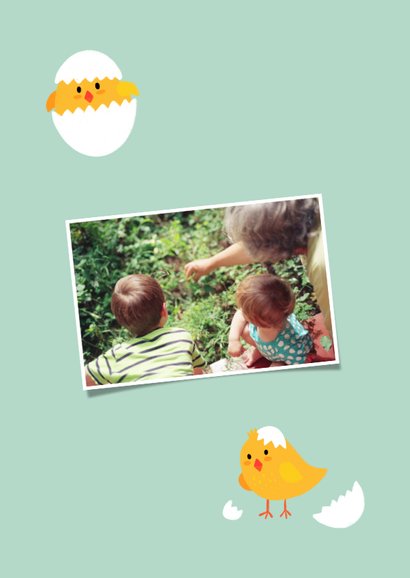 Lustige Osterkarte Fotos in Eierschale 2