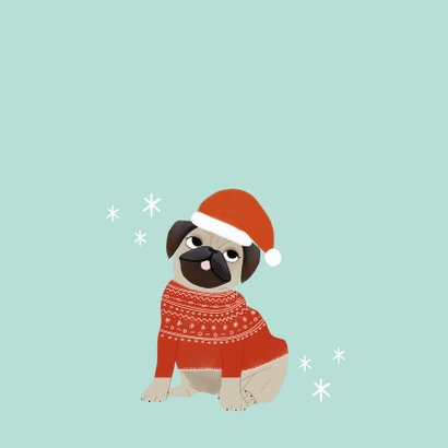 Lustige Weihnachtskarte 'Merry Pugmas' 2