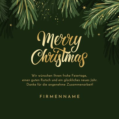 Merry Christmas Tannenzweige geschäftliche Weihnachtsgruß 3