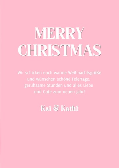 'Merry little Christmas' Weihnachtskarte Hund mit Geweih 3