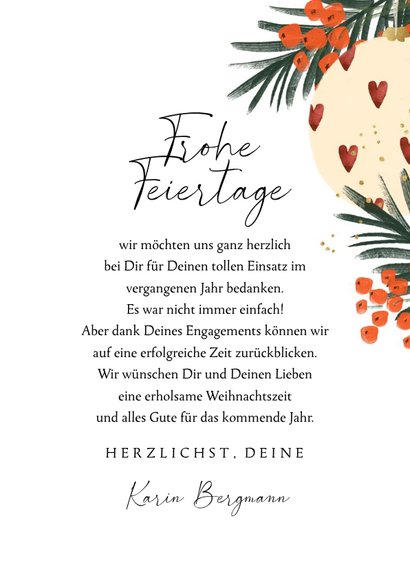 Mitarbeiter-Weihnachtskarte Foto und Weihnachtskugeln 3