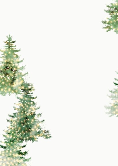 Moderne Fotocollage Weihnachtsbäume Rückseite